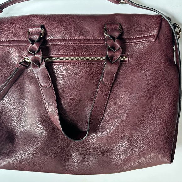 Leather burgundy Market & Spruce handbag / purse ! Amazing   New condition - Picture 10 of 16
